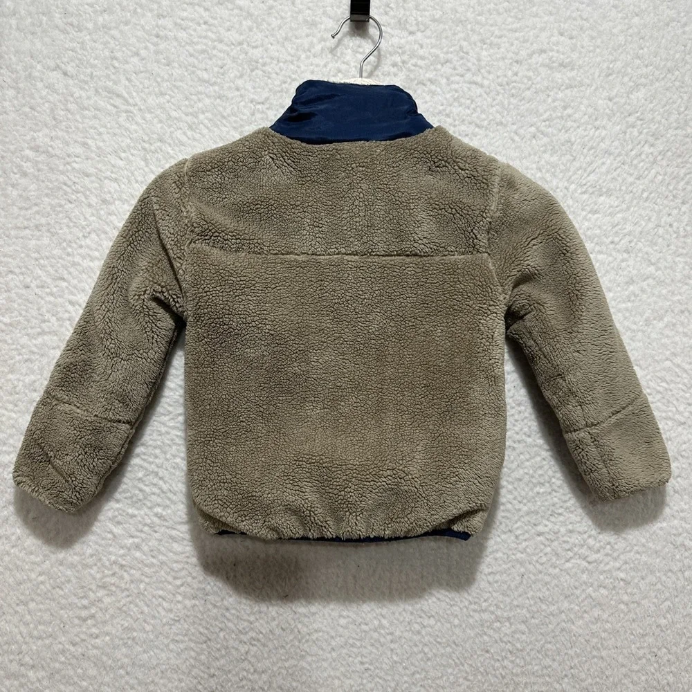 Tommy Bahama Boys Youth Fleece Full Zip Jacket Winter Brown Blue‎ Size XS (4)